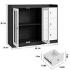 Buffet Cabinet with Storage, 43" Modern Sideboard Kitchen Cabinet with Guardrail Design & Adjustable Shelves & 3 Drawers - 2 of 4
