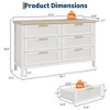 6 Drawer Dresser, Storage Dresser Cabinet, 6 Chest of Drawers, Wooden Chest with Clothes Storage for Bedroom, Living Room - 2 of 4