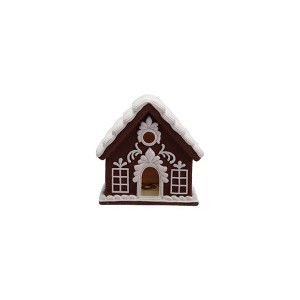Storied Home Short Resin Gingerbread House with LED Light, Multicolor - 1 of 3