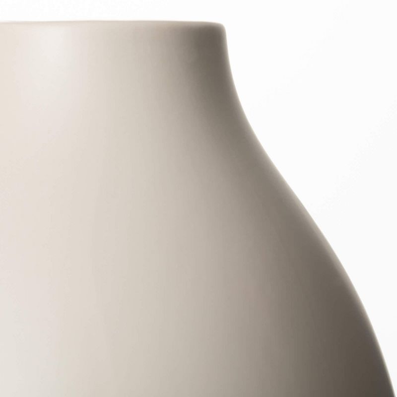 Sullivans 9" Matte Gray Teardrop Vase, Ceramic, 2 of 4
