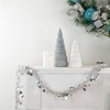 Northlight Tinsel and Polka Dot Commercial Christmas Garland - 50' x 1.5" - Silver - Unlit - 2 of 3