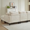122.5" Corduroy U-Shaped Modular Sectional Sofa with Ottomans & Pillows - 3 of 4