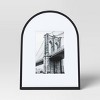 9"x12" Matted to 5"x7" Aluminum Arch Table Frame Black - Threshold™: Modern Half Moon Picture Display, Easel Back - image 4 of 4