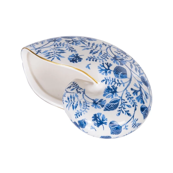 Chinoiserie Nautilus Shell Figurine