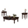 Vintage Rectangular Wood Coffee Table Set of 3 with Storage Drawers, Farmhouse MDF Coffee Table and End Table Set for Living Room-Coolbibila - 2 of 4