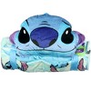 Disney Lilo And Stitch Slumber Bag Silk Touch Zip Up Throw with Built-in Pillow Travel Nap Mat Blue - 4 of 4