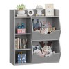 Kids Bookshelf, Storage Organizer, 3-Tier Toddler Bookcase, 5 Cube Double Side Storage Display Cabinet for Kids Room, Bedroom, Kindergarten - 3 of 4