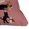 16"x16" Kira Christmas Cats Square Throw Pillow Black - Deny Designs: Abstract Design, Indoor Polyester Fill, Zippered - 2 of 4