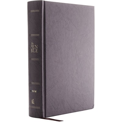 The Niv, Open Bible, Hardcover, Gray, Red Letter Edition, Comfort Print - by  Thomas Nelson