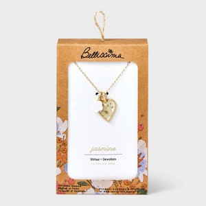 Bella Uno Bellissima 14K Gold Dipped Jasmine with Mother of Pearl Pendant Necklace - Gold - 1 of 4