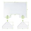 Costway 1/2PCS 24'' x 16'' Protective Plexiglass Sneeze Guard Acrylic Shield for Counter - 2 of 4