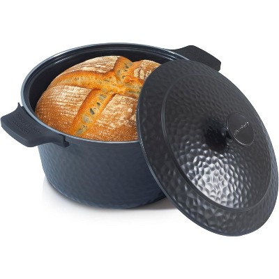 Gotham Steel 5QT Hammered Dutch Oven Ceramic Nonstick Lightweight Self Basting Lid