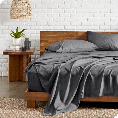 Heathered Gray Twin Microfiber Deep Pocket Sheet Set