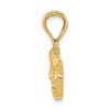 Black Bow Jewelry 14k Yellow Gold Polished Comedy and Tragedy Pendant - 2 of 4