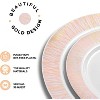 Chateau Fine Tableware 252-Piece Rose Gold Plates, Napkins, Party Supplies, Dinnerware For Adults (36 Sets) - 4 of 4