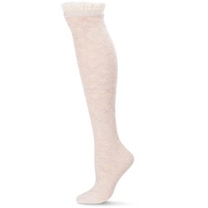Memoi Slanted Class Combed Cotton Over The Knee Sock - 1 of 3