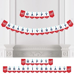 Big Dot of Happiness Happy Heartiversary - CHD Awareness Bunting Banner - Party Decorations - Happy Heartiversary - 1 of 4