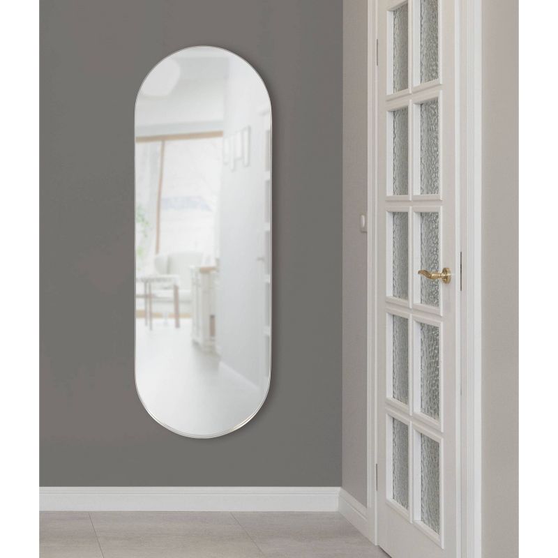 16&#34; x 48&#34; Rollo Capsule Framed Decorative Wall Mirror Silver - Kate &#38; Laurel All Things Decor, 6 of 9