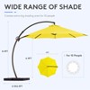 HYLEORY Outdoor Curvy Cantilever Umbrella with Sand Bag Base, Size: 132"/144" - 4 of 4
