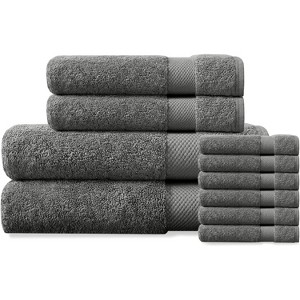 Delara Organic Cotton Luxuriously Plush Bath Towel Set, GOTS & Oeko-TEX Certified, Soft, Quick Dry & Ultra-Absorbent - 1 of 4