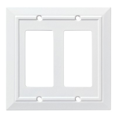 Franklin Brass Classic Architecture Double Decorator Wall Plate White