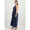 June + Vie by Roaman's Women's Plus Size Pleated Halter Maxi Dress - 4 of 4