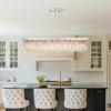 Siljoy Modern Crystal Chandelier for Dining Room, K9 Crystal Pendant Ceiling Light Fixture for Kitchen Island - 4 of 4