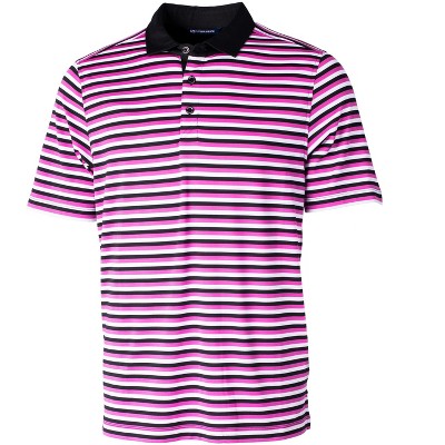 Cutter & Buck Mens Forge Polo Multi Stripe Shirt - Aster - Xl : Target
