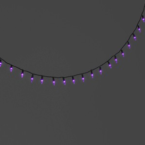 300ct LED Halloween Indoor Outdoor Miniature String Lights Purple/Black - Hyde and EEK! Boutique™ - 1 of 4