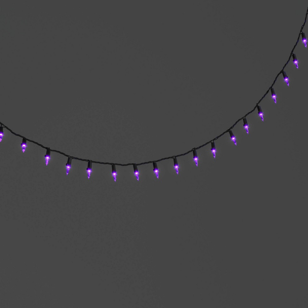 300ct LED Halloween Indoor Outdoor Miniature String Lights Purple/Black - Hyde and EEK! Boutique™