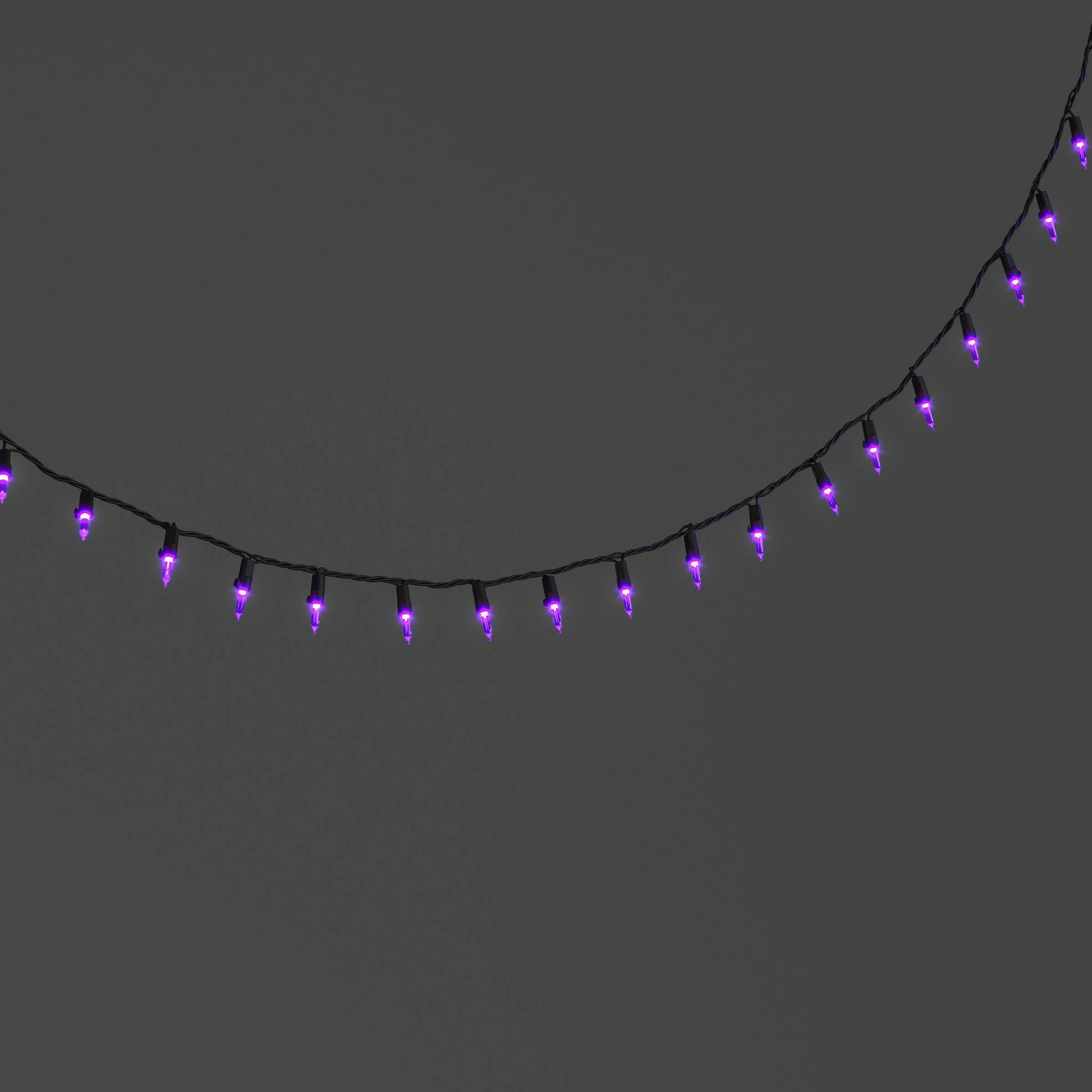 300ct LED Halloween Indoor Outdoor Miniature String Lights Purple/Black - Hyde and EEK! Boutique™