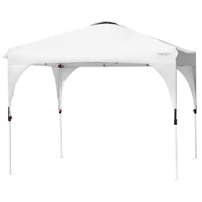 10x10 FT Outdoor Pop Up Tent Canopy Height Adjustable Sun Shelter W/ Roller Bag