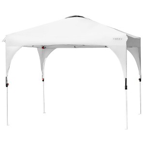 10x10 FT Outdoor Pop Up Tent Canopy Height Adjustable Sun Shelter W/ Roller Bag - 1 of 4