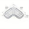 FONTOI 2pcs Wall Mounted Bathroom Shelf, Shower Caddy Rack,No Punching Triangle Storage Rack for Bathroom Kitchen Bathroom, Black, 10.2"*2.3"*10.2" - 3 of 4