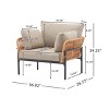 Modern Rattan Patio Lounge Chair with Cushions, 36'' Weather-Resistant Outdoor Armchair for Balcony Garden-3irtyhousy - 4 of 4