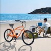NAYSAYE Bicycle 26 Inch Beach Cruiser Bike 7 Speed Steel Frame for Relaxed Outdoor Riding, Orange, 69.96"*28.32"*43.2" - 2 of 4