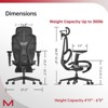 UNISOAR Wide Lumbar Support Ergonomic Mesh Office Chair for Lower Back Pain - 3 of 4