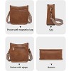 3PCS Crossbody Bags Set Large Leather Purse Shoulder Handbags with Wallet Adjustable Straps - 3 of 4