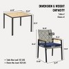 5-Piece Outdoor Dining Set with Acacia Wood Tabletop and Stackable Rattan Armchairs for Patio Garden Use-Cuddlewood - 4 of 4