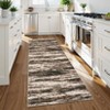 Washable Modern Striped  Abstract Rug Non Slip Low Pile Rug Soft Contemporary Throw Floor Cover Foldable Indoor Carpet for Living Room Bedroom - 2 of 4