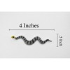 Collectible Wildlife Gifts | Snake Gray, Black Striped with Yellow Head, Rubber Reptile, Realistic Hand Painted,  Model, Gift,   4"   F1098 B165 - 3 of 4