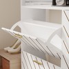 VYNXARIA Rustic Modern Shoe Cabinet with Flip Doors - Stylish Storage Organizer - 4 of 4