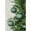 NAYSAYE Party Decoration and Accessories Glass Christmas Ball Ornaments Set of 12 for Holiday Party Decorations, Green, 3"*3"*0.15" - 4 of 4