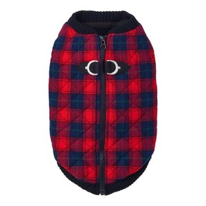 Gooby Fashion Vest Check Dog Jacket Red Check, X - 1 of 1