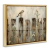 Stupell Industries Fence Perched Country Bird Floating Frame Canvas Art - 2 of 4
