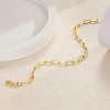 14K Gold Paperclip Chain Bracelet, Dainty Stackable Jewelry Adjustable 6.5-9 Inch for Men and Women - 2 of 4