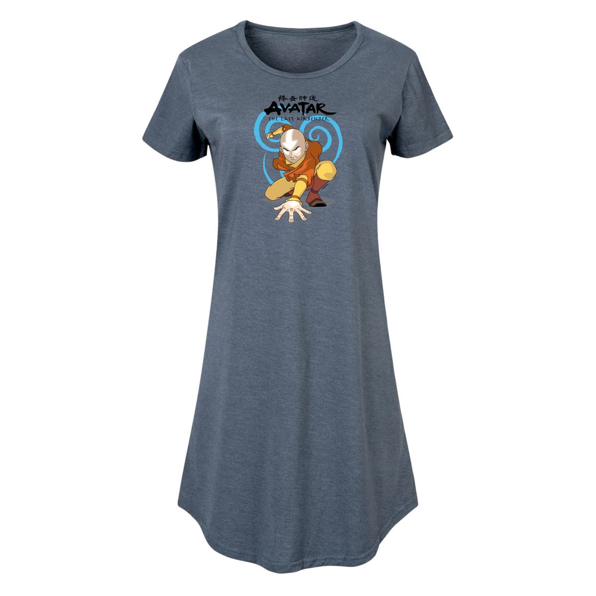 Women's - Avatar - The Last Airbender - Aang Swirl Graphic T-shirt Dress