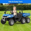 24V 4WD 6-Wheel 2-Seater Kids Ride-On Dump Truck, Remote Control, 4×75W Motors, LED Lights, Music, Functional Dump Bed - 2 of 4
