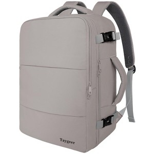 Women\'s Gray 15.6inch Laptop Mochila Flight Approved Daypack with Pocket Taygeer Travel Laptop Backpack for Men Women, Airplane  main image 3