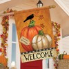 Rustic Pumpkins Fall House Flag Primitive Welcome Crow 28" x 40" Briarwood Lane - 4 of 4